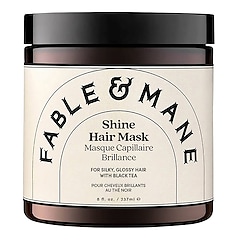 Parlaklık veren saç maskesi - Siyah çaylı, FABLE & MANE